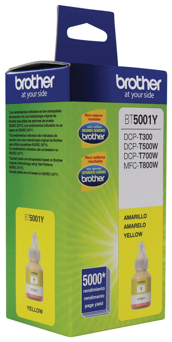 Brother BT5001Y cartucho de tinta 1 pieza(s) Original Extra (Súper) alto rendimiento Amarillo Brother BT5001Y cartucho de tinta 1 pieza(s) Original Extra (Súper) alto rendimiento Amarillo