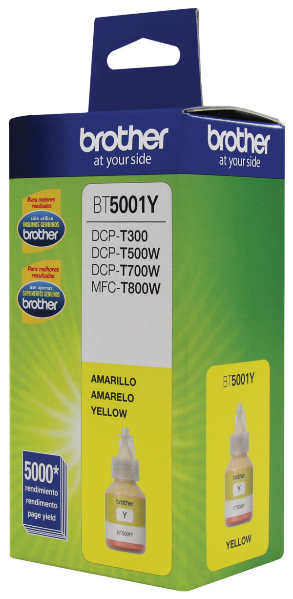 Brother BT5001Y cartucho de tinta 1 pieza(s) Original Extra (Súper) alto rendimiento Amarillo Brother BT5001Y cartucho de tinta 1 pieza(s) Original Extra (Súper) alto rendimiento Amarillo