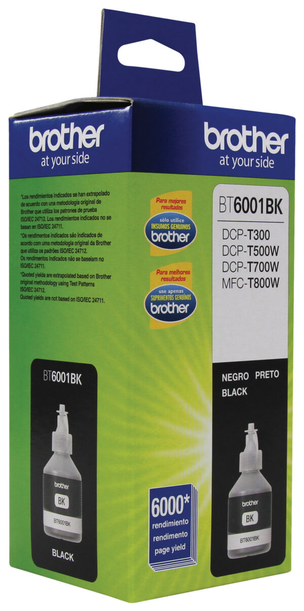 Brother BT6001BK cartucho de tinta 1 pieza(s) Original Extra (Súper) alto rendimiento Negro Brother BT6001BK cartucho de tinta 1 pieza(s) Original Extra (Súper) alto rendimiento Negro