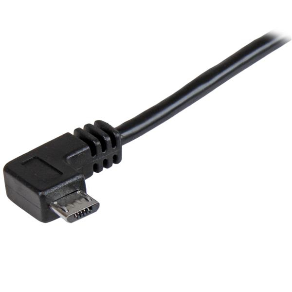 StarTech.com Cable de 1m Micro USB con conector acodado a la derecha - Cable de Carga y Sincronización