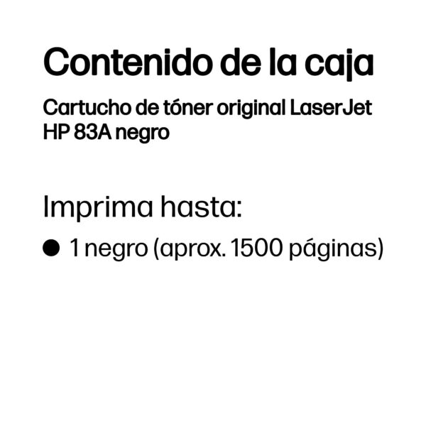 HP Cartucho de tóner original LaserJet 83A negro HP Cartucho de tóner original LaserJet 83A negro