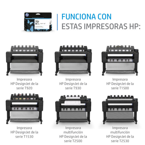HP Cartucho de tinta DesignJet 727 magenta de 300 ml HP Cartucho de tinta DesignJet 727 magenta de 300 ml