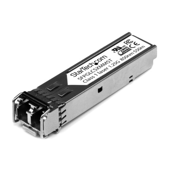 StarTech.com Módulo Transceptor SFP Compatible con Cisco GLC-SX-MM - 1000BASE-SX - Multimodo de 1 GbE - SFP Ethernet Gigabit de 1Gb - LC - 550m - 850nm - Cisco IE3400, IE3300, IE3200 StarTech.com Módulo Transceptor SFP Compatible con Cisco GLC-SX-MM - 1000BASE-SX - Multimodo de 1 GbE - SFP Ethernet Gigabit de 1Gb - LC - 550m - 850nm - Cisco IE3400, IE3300, IE3200