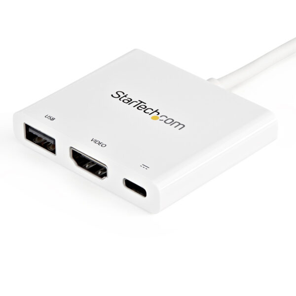 StarTech.com Adaptador Multipuertos USB-C con HDMI - Puerto USB 3.0 - PD de 60W - Blanco