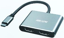 33449 CABLE ADAPTADOR DE VIDEO USB C A 2 HDMI 4K DE 20CM/ HS-HUB-CTO2H 4K 20CM