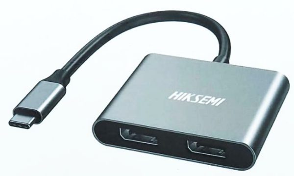 33450 CABLE ADAPTADOR DE VIDEO USB C A 2 DISPLAY PORT 4K DE 20CM/ HS-HUB-CTO2D 4K 20CM
