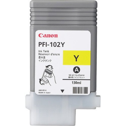 Canon PFI-102Y cartucho de tinta Original Amarillo Canon PFI-102Y cartucho de tinta Original Amarillo