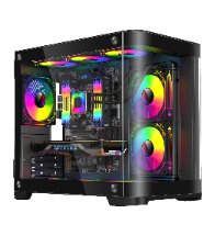 GABINETE GAMER VIPER MATX BLACK ARGB (5 FAN) 2 FAN MB/ 2 FAN ABAJO, 1 FAN TRASERO S/ FUENTE/ USB 3.0/ USB C