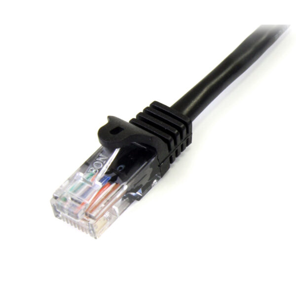 StarTech.com Cable de Red de 0,5m Negro Cat5e Ethernet RJ45 sin Enganches StarTech.com Cable de Red de 0,5m Negro Cat5e Ethernet RJ45 sin Enganches