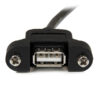 StarTech.com Cable Alargador de 30cm USB 2.0 para Montar Empotrar en Panel - Extensor Macho a Hembra USB A - Negro StarTech.com Cable Alargador de 30cm USB 2.0 para Montar Empotrar en Panel - Extensor Macho a Hembra USB A - Negro