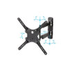 StarTech.com Soporte de Pared para TV de Movimiento Completo - Pantallas VESA de 32"-55" (35kg) - Soporte Universal para Pantalla Plana de Perfil Bajo - Brazo Articulado Resistente Ajustable en Inclinación/Giro