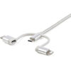 StarTech.com Cable Trenzado de 1m USB a Lightning USB-C y Micro USB - Cable Cargador para Teléfono Móvil iPhone iPad Tablet StarTech.com Cable Trenzado de 1m USB a Lightning USB-C y Micro USB - Cable Cargador para Teléfono Móvil iPhone iPad Tablet