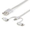 StarTech.com Cable Trenzado de 1m USB a Lightning USB-C y Micro USB - Cable Cargador para Teléfono Móvil iPhone iPad Tablet StarTech.com Cable Trenzado de 1m USB a Lightning USB-C y Micro USB - Cable Cargador para Teléfono Móvil iPhone iPad Tablet