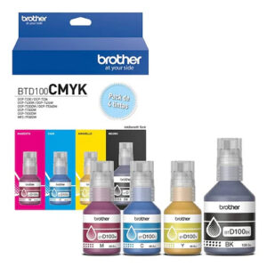 Brother BTD100CMYK cartucho de tinta 4 pieza(s) Original Rendimiento estándar Negro, Cian, Magenta, Amarillo