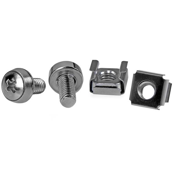 StarTech.com Paquete de 50 Tornillos M6 12mm, Tuercas de Jaula Cuadradas y Herramienta de Instalación - Kit de Montaje de Hardware Para Rack de Servidores 19" o 10", Armarios y Racks - Plata - TAA
