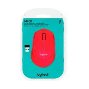 4_1771874989000.webp LOGITECH MOUSE OPTICO INALAMBRICO M280 ROJO 2.4 GHz