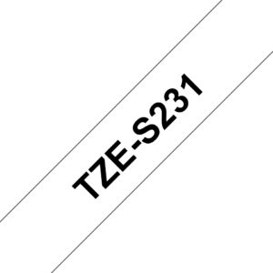 Brother TZE-S231 cinta para impresora de etiquetas Negro sobre blanco TZ Brother TZE-S231 cinta para impresora de etiquetas Negro sobre blanco TZ