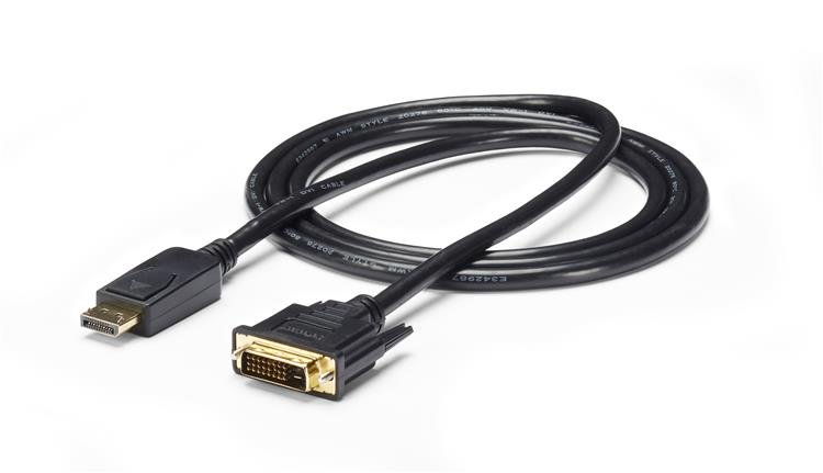 StarTech.com Cable 1,8m Adaptador de Vídeo DisplayPort a DVI - Conversor DP - Hasta 1920x1200 - Pasivo StarTech.com Cable 1,8m Adaptador de Vídeo DisplayPort a DVI - Conversor DP - Hasta 1920x1200 - Pasivo