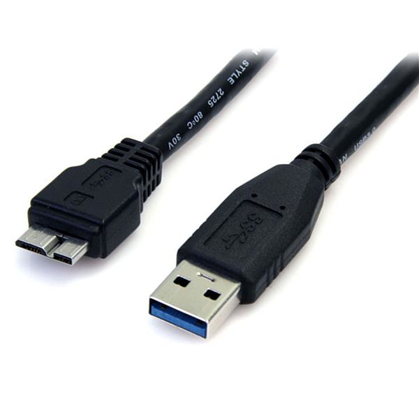 StarTech.com Cable 50cm USB 3.0 Super Speed SS Micro USB B Macho a USB A Macho Adaptador - Negro StarTech.com Cable 50cm USB 3.0 Super Speed SS Micro USB B Macho a USB A Macho Adaptador - Negro