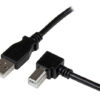StarTech.com Cable Adaptador USB 2m para Impresora Acodado - 1x USB A Macho - 1x USB B Macho en Ángulo Derecho