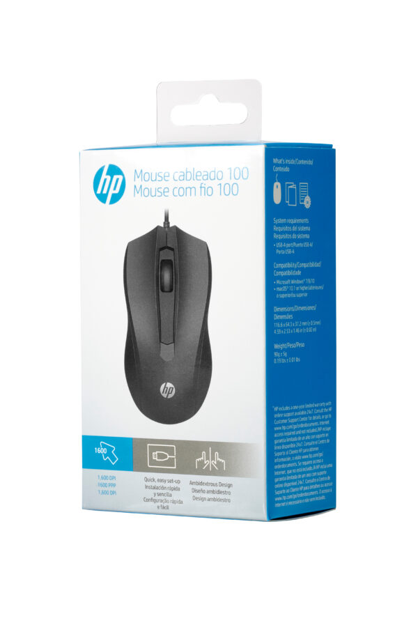 HP Ratón con cable 100 HP Ratón con cable 100