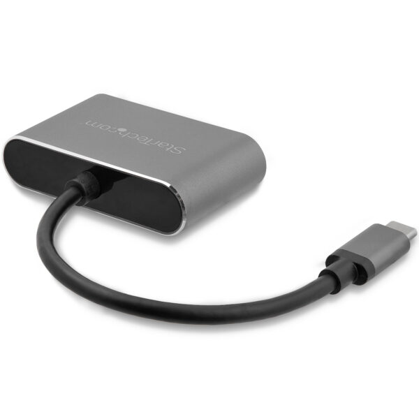 StarTech.com Adaptador USB-C a VGA y HDMI - 2en1 - 4K 30Hz - Gris Espacial - Adaptador Gráfico Externo USB Tipo C StarTech.com Adaptador USB-C a VGA y HDMI - 2en1 - 4K 30Hz - Gris Espacial - Adaptador Gráfico Externo USB Tipo C