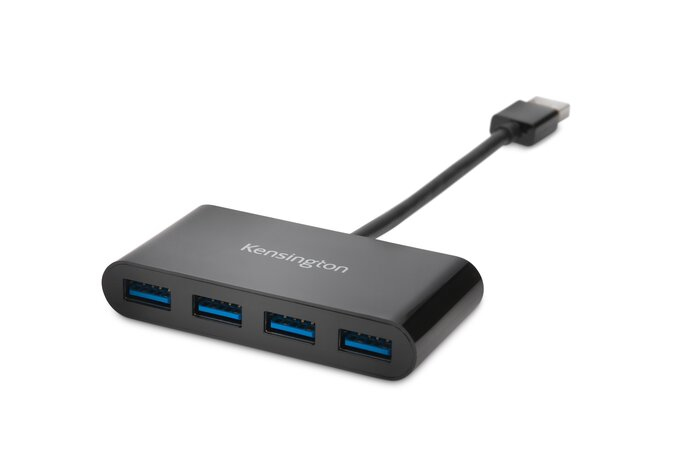 Kensington PocketHub USB 3.2 Gen 1 (3.1 Gen 1) Type-A 5000 Mbit/s Negro