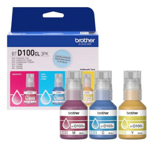 Brother BTD100CL3PK cartucho de tinta 3 pieza(s) Original Rendimiento estándar Cian, Magenta, Amarillo