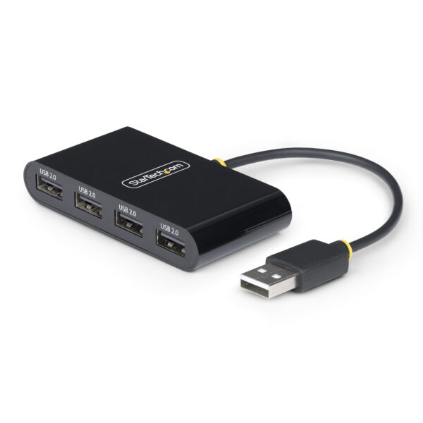 StarTech.com Hub USB 2.0 de 4 Puertos - Ladrón USB Alimentado por el Bus - 480Mbps - Hub Portátil Externo USB - Multiplicador USB - Protección de Sobrecorriente StarTech.com Hub USB 2.0 de 4 Puertos - Ladrón USB Alimentado por el Bus - 480Mbps - Hub Portátil Externo USB - Multiplicador USB - Protección de Sobrecorriente