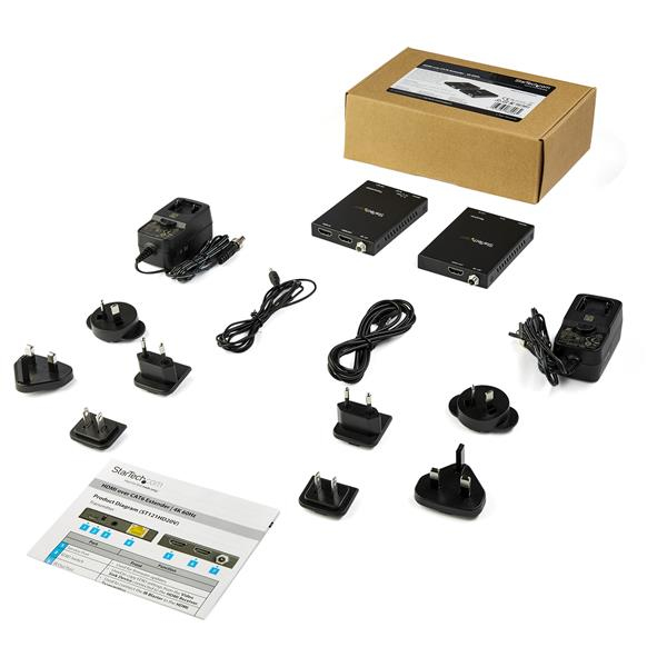 StarTech.com Juego Extensor HDMI por CAT6 - Alargador Balun 4K 60Hz