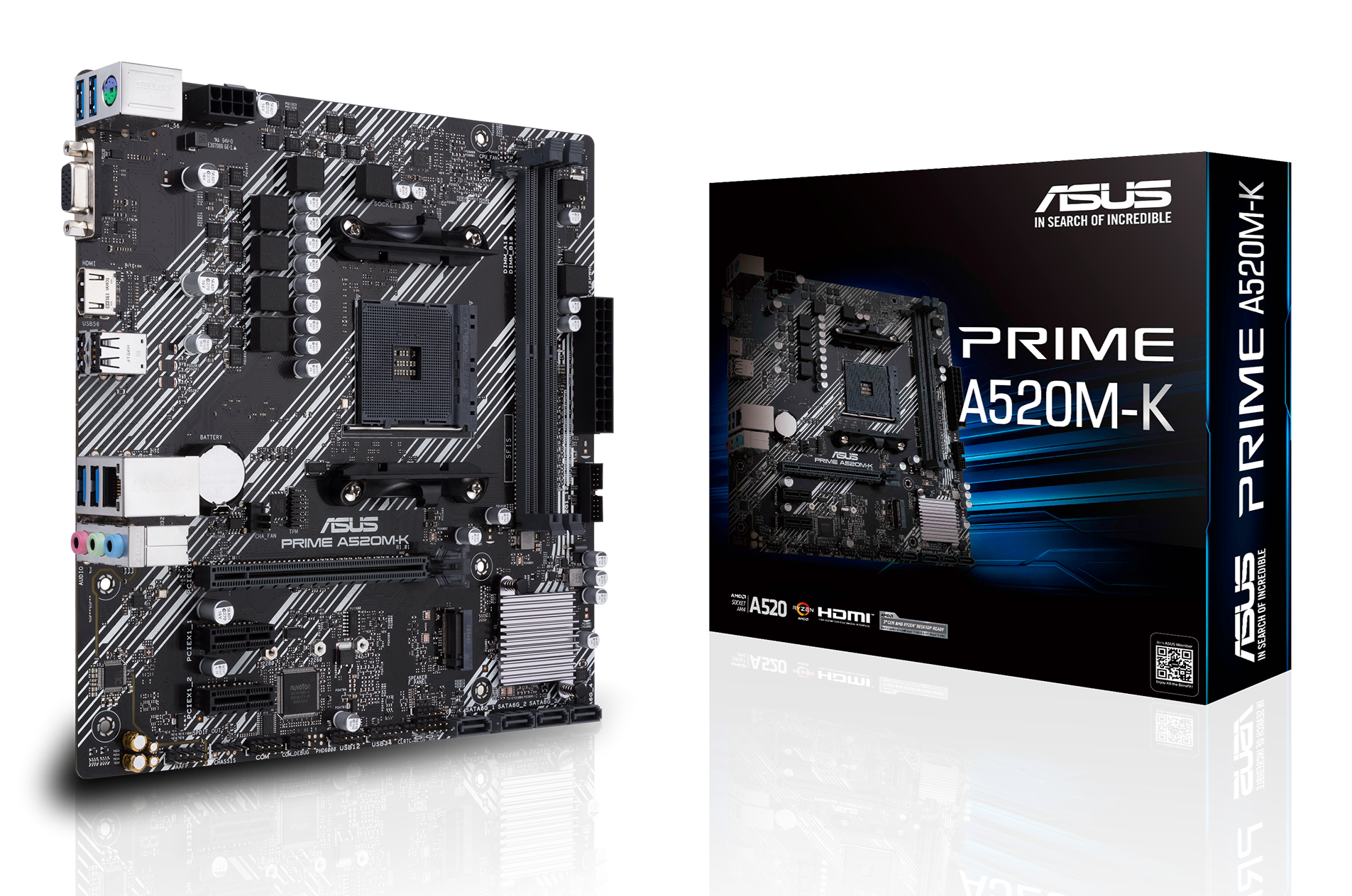 ASUS PRIME A520M-K AMD A520 Zócalo AM4 micro ATX ASUS PRIME A520M-K AMD A520 Zócalo AM4 micro ATX