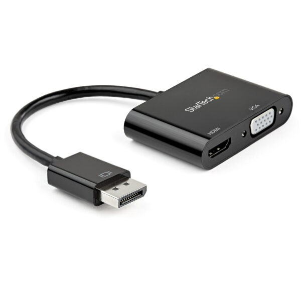StarTech.com Adaptador DisplayPort a HDMI VGA - Dongle Convertidor DisplayPort 1.2 HBR2 a HDMI 2.0 (4K 60Hz) o VGA 1080p - Adaptador DP a Monitor HDMI o VGA - Adaptador de Vídeo Digital StarTech.com Adaptador DisplayPort a HDMI VGA - Dongle Convertidor DisplayPort 1.2 HBR2 a HDMI 2.0 (4K 60Hz) o VGA 1080p - Adaptador DP a Monitor HDMI o VGA - Adaptador de Vídeo Digital