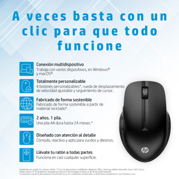 HP Ratón inalámbrico multidispositivo 430 HP Ratón inalámbrico multidispositivo 430