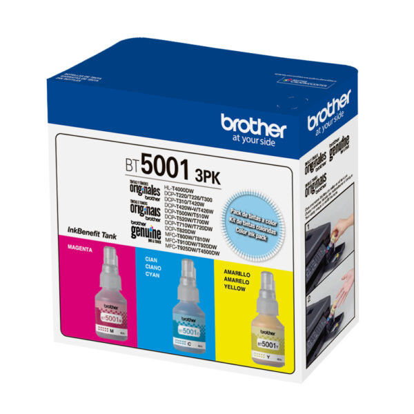 Brother BT50013PKMEX cartucho de tinta 3 pieza(s) Original Cian, Magenta, Amarillo Brother BT50013PKMEX cartucho de tinta 3 pieza(s) Original Cian, Magenta, Amarillo