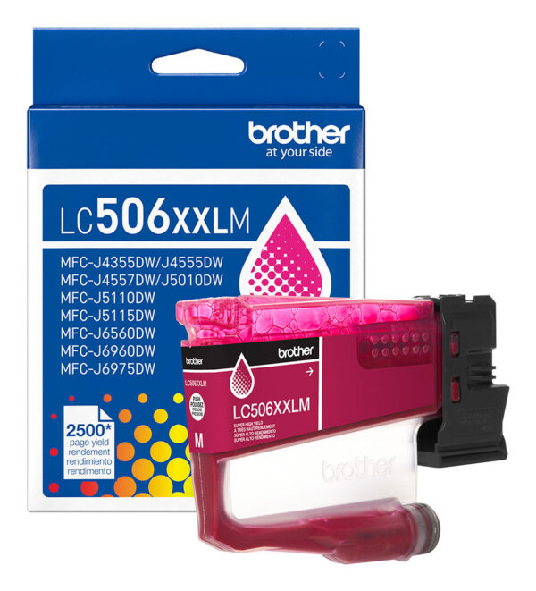 Brother LC506XXLMS cartucho de tinta 1 pieza(s) Original Extra (Súper) alto rendimiento Magenta Brother LC506XXLMS cartucho de tinta 1 pieza(s) Original Extra (Súper) alto rendimiento Magenta