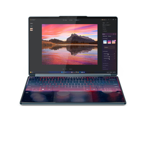 Lenovo Yoga Book 9 14IAH10 Intel Core Ultra 9 285H Híbrido (2-en-1) 35,6 cm (14") Pantalla táctil 2.8K 32 GB LPDDR5x-SDRAM 1 TB SSD Wi-Fi 7 (802.11be) Windows 11 Home Español Verde azulado