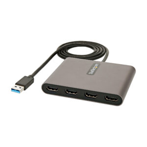 StarTech.com Adaptador USB 3.0 a 4 Puertos HDMI - Tarjeta Gráfica y de Vídeo Externa - Dongle Llave USB-A a 4x HDMI - 1080p a 60Hz - Conversor Multimonitor USB a HDMI - Solo para Windows StarTech.com Adaptador USB 3.0 a 4 Puertos HDMI - Tarjeta Gráfica y de Vídeo Externa - Dongle Llave USB-A a 4x HDMI - 1080p a 60Hz - Conversor Multimonitor USB a HDMI - Solo para Windows