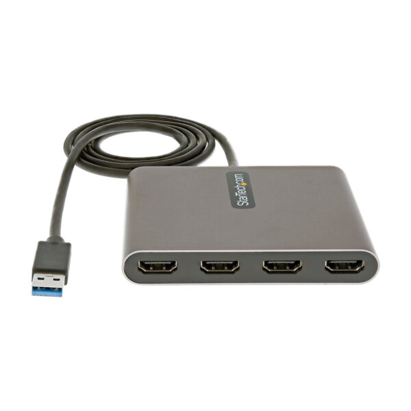 StarTech.com Adaptador USB 3.0 a 4 Puertos HDMI - Tarjeta Gráfica y de Vídeo Externa - Dongle Llave USB-A a 4x HDMI - 1080p a 60Hz - Conversor Multimonitor USB a HDMI - Solo para Windows StarTech.com Adaptador USB 3.0 a 4 Puertos HDMI - Tarjeta Gráfica y de Vídeo Externa - Dongle Llave USB-A a 4x HDMI - 1080p a 60Hz - Conversor Multimonitor USB a HDMI - Solo para Windows