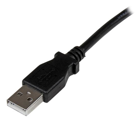 StarTech.com Cable Adaptador USB 2m para Impresora Acodado - 1x USB A Macho - 1x USB B Macho en Ángulo Derecho