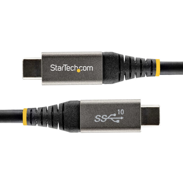 StarTech.com Cable de 1m USB-C de 10Gbps - Cable USB Tipo C Certificado por USB-IF - Cable USB TipoC USB 3.2 Gen 2 - Con Carga por Entrega de Alimentación PD de 100W (5A), Modo Alt de DP StarTech.com Cable de 1m USB-C de 10Gbps - Cable USB Tipo C Certificado por USB-IF - Cable USB TipoC USB 3.2 Gen 2 - Con Carga por Entrega de Alimentación PD de 100W (5A), Modo Alt de DP