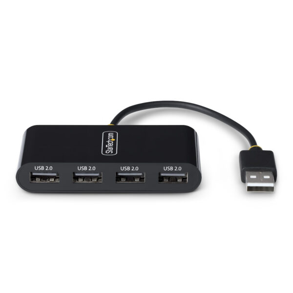 StarTech.com Hub USB 2.0 de 4 Puertos - Ladrón USB Alimentado por el Bus - 480Mbps - Hub Portátil Externo USB - Multiplicador USB - Protección de Sobrecorriente StarTech.com Hub USB 2.0 de 4 Puertos - Ladrón USB Alimentado por el Bus - 480Mbps - Hub Portátil Externo USB - Multiplicador USB - Protección de Sobrecorriente