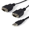StarTech.com Cable 1,8m USB a 2 Puertos Serie Serial RS232 DB9 Retención del Puerto de Asignación COM