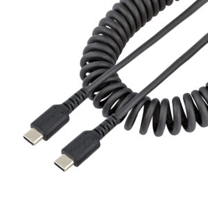 StarTech.com Cable de 50cm de Carga USB C a USB C, Cable USB Tipo C Rizado de Carga Rápida y Servicio Pesado, Cable USB 2.0 USBC, de Fibra de Aramida Resistente, Negro StarTech.com Cable de 50cm de Carga USB C a USB C, Cable USB Tipo C Rizado de Carga Rápida y Servicio Pesado, Cable USB 2.0 USBC, de Fibra de Aramida Resistente, Negro