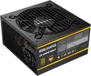ESGAMING FUENTE PODER 1200 W/ MODULAR 80 PLUS CERTF/GOLD ESG-1200W /PCIE5/ATX 3.1/ PCIE 5 READY