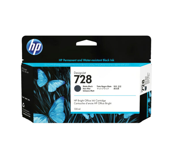HP Cartucho de tinta DesignJet 728 negro mate de 130 ml HP Cartucho de tinta DesignJet 728 negro mate de 130 ml