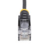 StarTech.com Cable de Red Ethernet CAT6 Delgado sin Enganches Negro de 15m - Cable RJ45 Snagless Slim 28AWG - Alambre de Cobre Puro - PoE 100W - con Alivios de Tensión - LSZH - Probado con Fluke