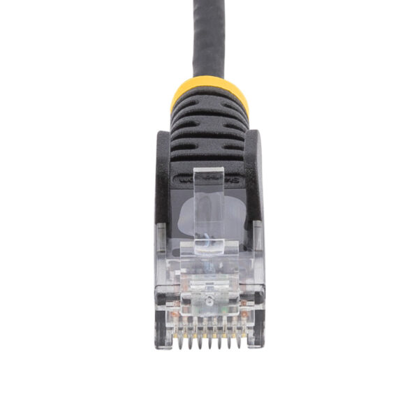 StarTech.com Cable de Red Ethernet CAT6 Delgado sin Enganches Negro de 15m - Cable RJ45 Snagless Slim 28AWG - Alambre de Cobre Puro - PoE 100W - con Alivios de Tensión - LSZH - Probado con Fluke