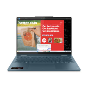 Lenovo Yoga 7 2-in-1 14AKP10 Copilot+ PC AMD Ryzen AI 7 350 Híbrido (2-en-1) 35,6 cm (14") Pantalla táctil WUXGA 32 GB LPDDR5x-SDRAM 1 TB SSD Wi-Fi 7 (802.11be) Windows 11 Home Español Verde azulado