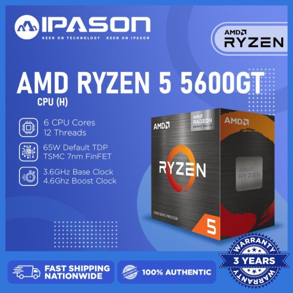 AMD-RYZEN-5-5600GT-800x800-1.jpg CPU S/ AM4 Ryzen 5 5600GT - 3.9 GHZ - GHz 6-core 12 threads 16 MB cache Socket AM4 - caja