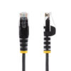 StarTech.com Cable de Red Ethernet CAT6 Delgado sin Enganches Negro de 15m - Cable RJ45 Snagless Slim 28AWG - Alambre de Cobre Puro - PoE 100W - con Alivios de Tensión - LSZH - Probado con Fluke